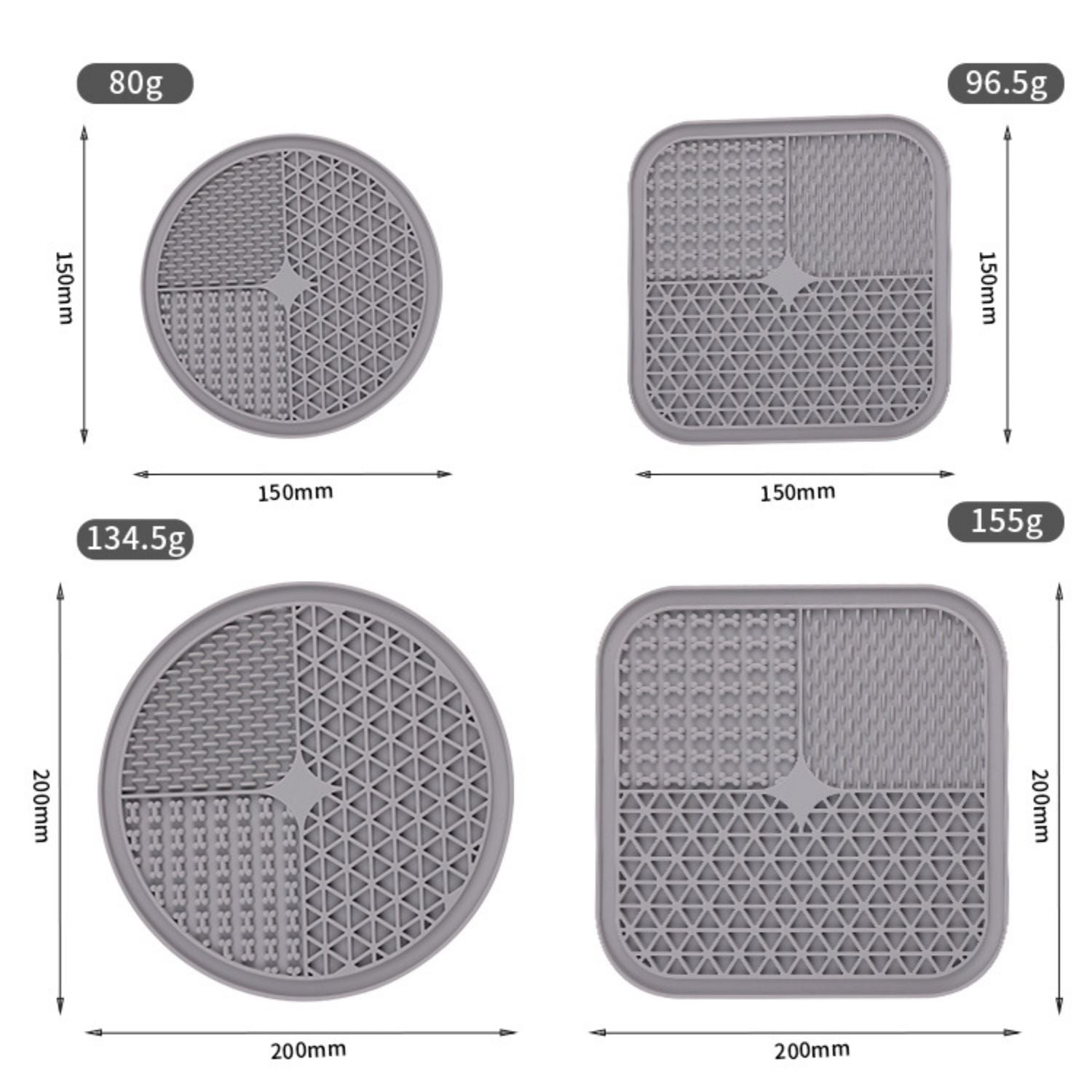 huisdier lickmat grijs en blauw in verschillende maten